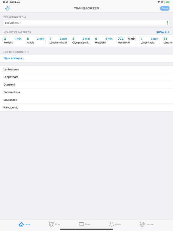 Transporter Journey planner iPad screenshot 8 - Navigation app