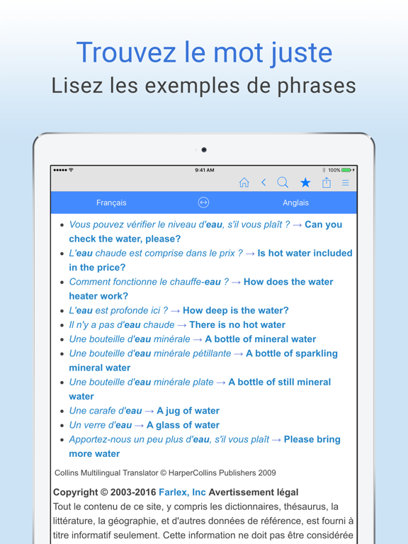 Screenshot #6 pour Dictionnaire français anglais