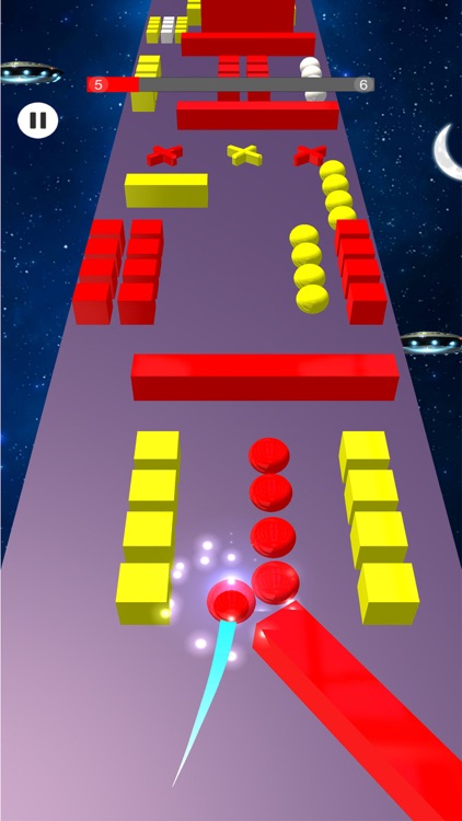 Color Ball Rolls Crazy Tracks