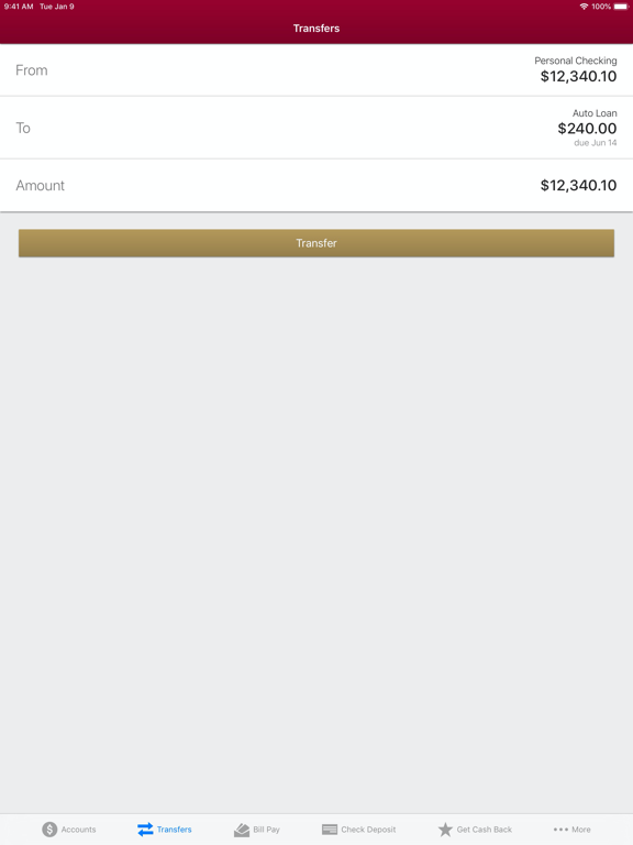 My FSB Mobile iPad screenshot 4 - Finance app