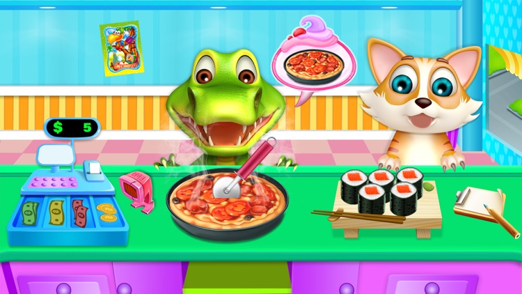Cute Pets Kitchen Cooking