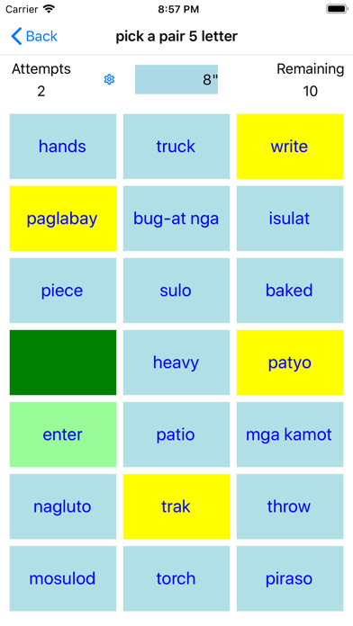 PickAPair Cebuano - English Screenshot