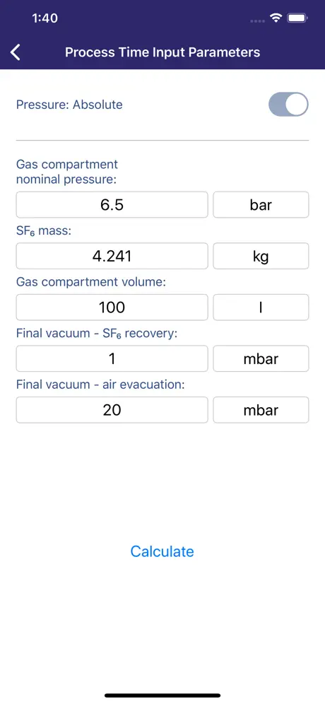 SF6 Calculator