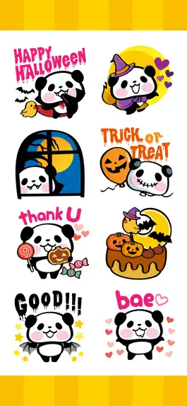 Game screenshot Pandaaa!!! Halloween Stickers apk