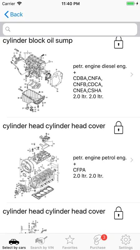 VW Partes y diagramas screenshot 3 of 5