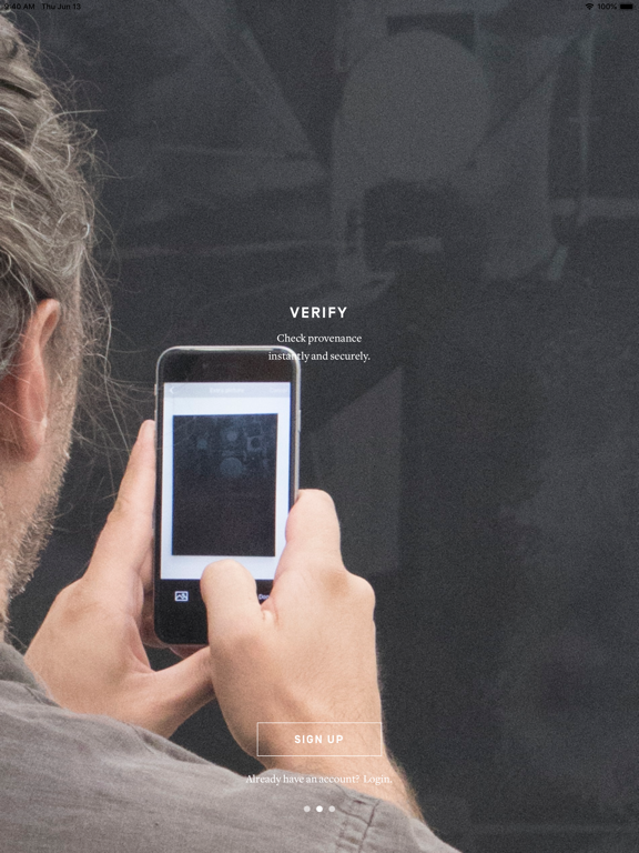 Verisart iPad screenshot 2 - Productivity app