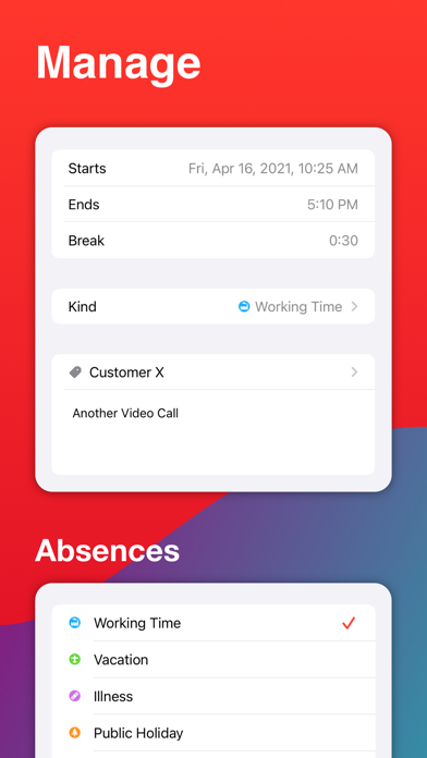 Screenshot #3 pour WorkTimes - Hours Tracker