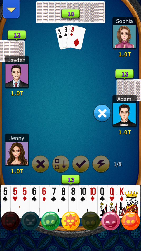 #6. Big 2 Offline - KK Pusoy Dos (iOS) 由: Red Koda Software Limited