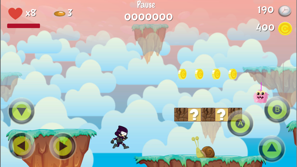 #1. Super Ninja World Run (iOS) Bởi: Pix Arts