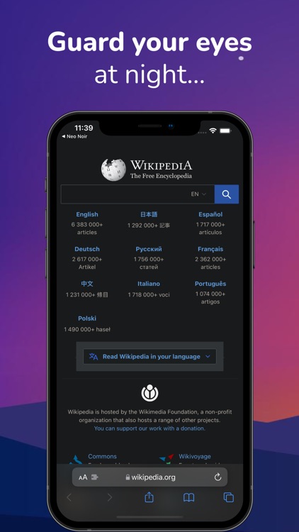 Dark Night - mode for Safari