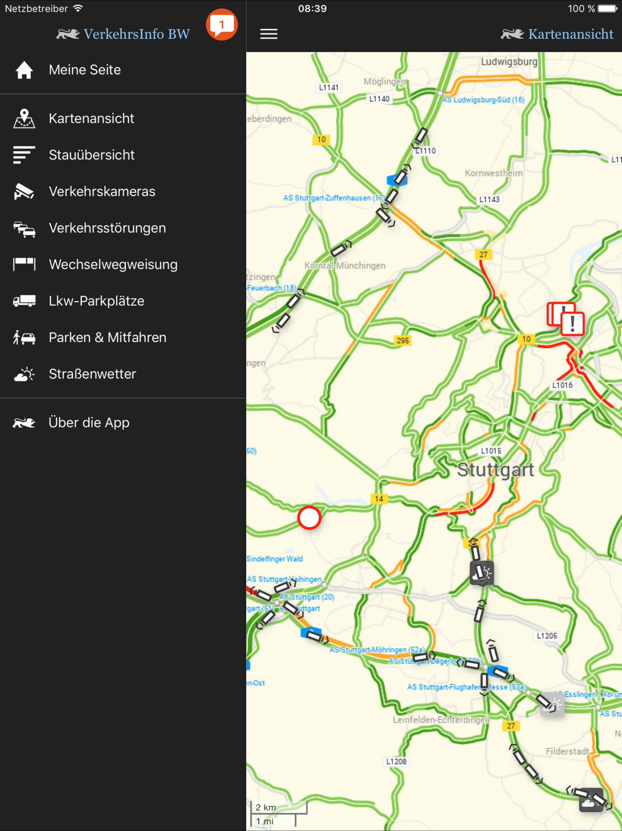 VerkehrsInfo BW screenshot 3