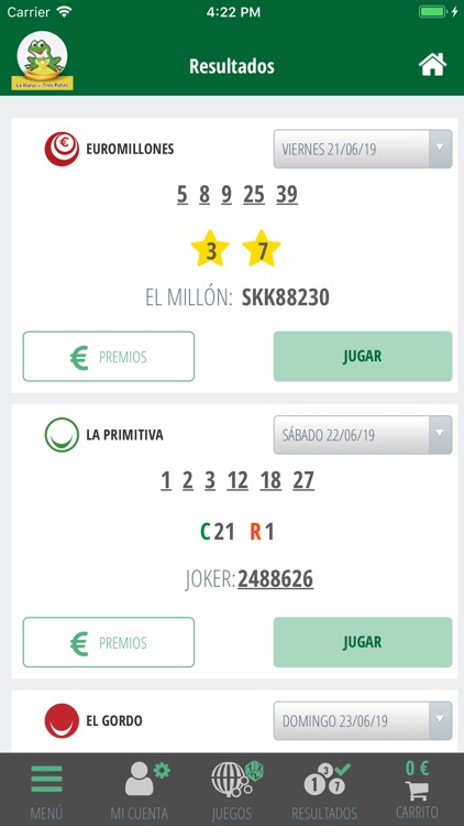 Lotería La Rana de Tres Patas