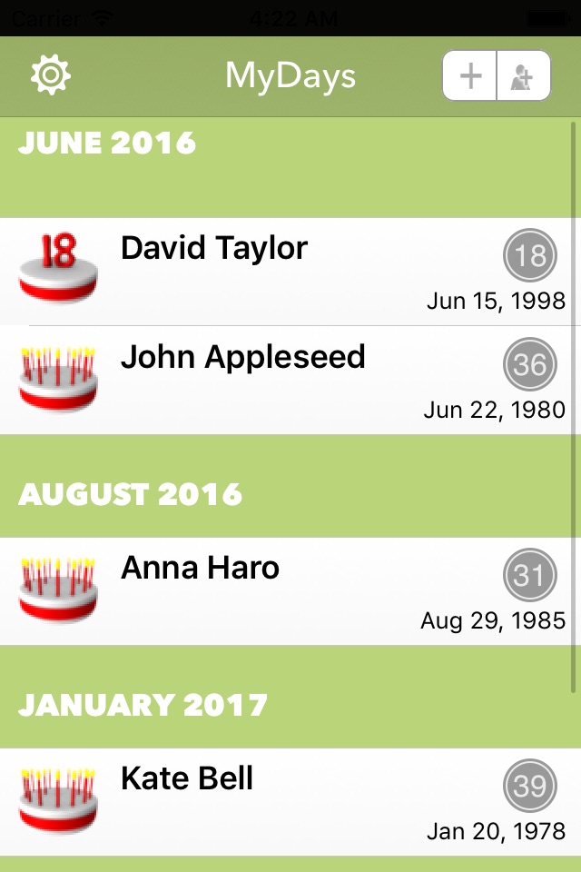 myDays ( Birthday+ ) screenshot 3