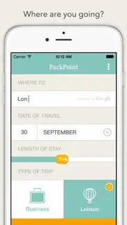 packpoint travel packing list iphone screenshot 1