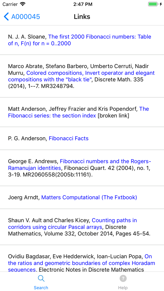 #3. OEIS Client (iOS) De: Muhammad-Sharif Moustafa