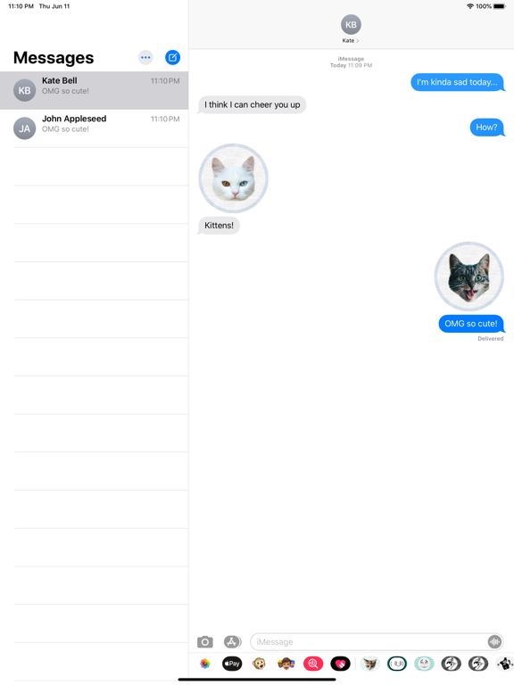 Screenshot #5 pour Cute Kitten - Stickers
