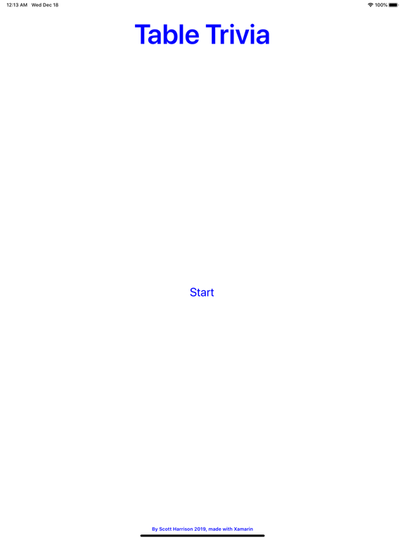 Table Trivia