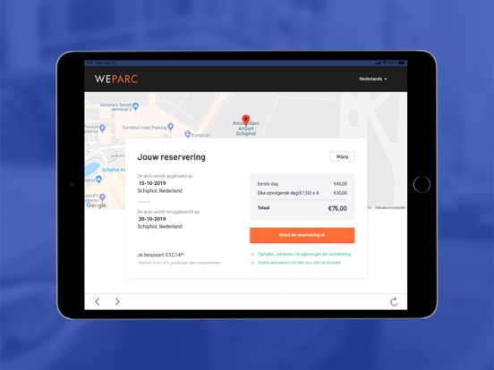 WeParc - Valet parking service iPad screenshot 2 - Travel app