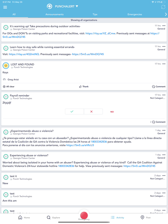 PunchAlert iPad screenshot 4 - Utilities app