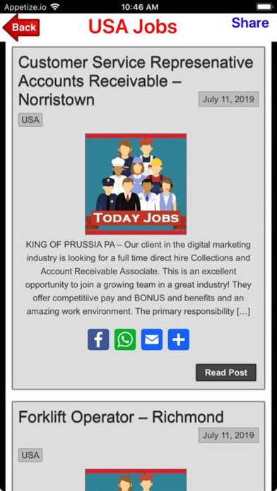 Jobs USA Screenshot