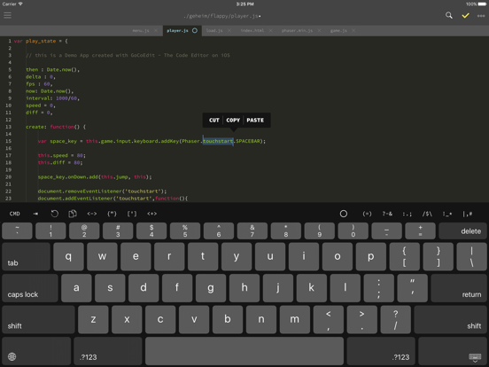 GoCoEdit - Code & Text Editor iPad app afbeelding 1