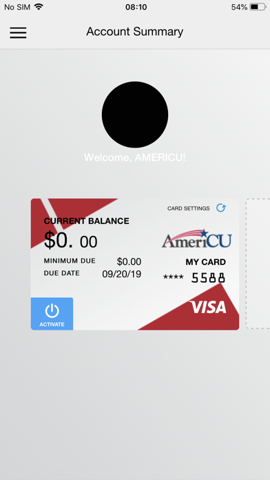 AmeriCU Cards Screenshot