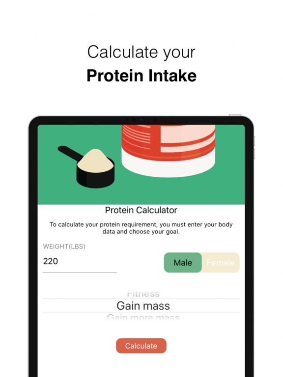 Screenshot #6 pour Protein Calculator Fitness App