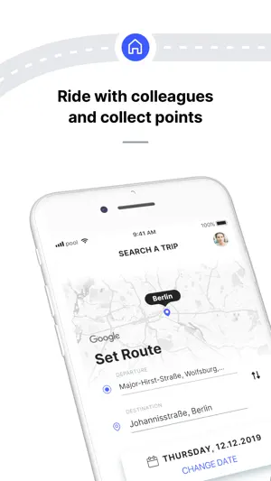 pool: Carpooling for Companies screenshot 2