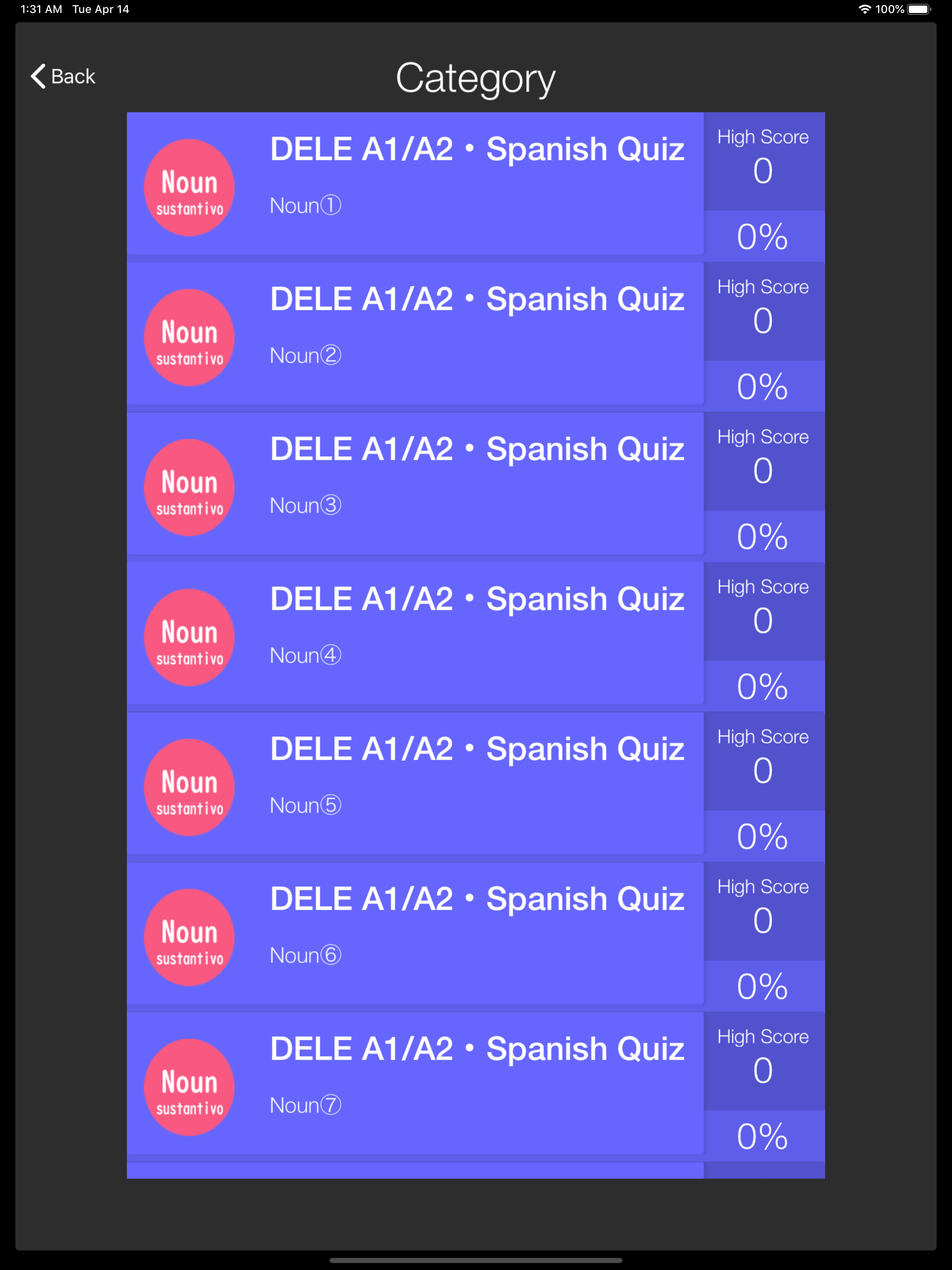 DELE exam Spanish Quiz