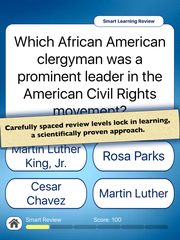 USA American History Quiz iPad screenshot 4 - Education app