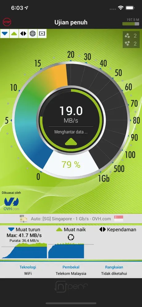 ujian kelajuan internet nPerf
