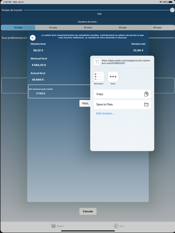 Screenshot #6 pour Convert Salaire Brut Net