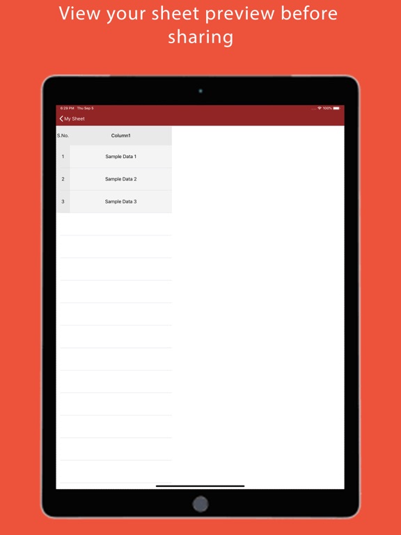 Barcode to Sheet iPad screenshot 8 - Business app