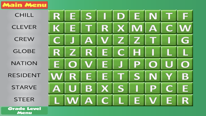 Word Search Grades 1-6 HD
