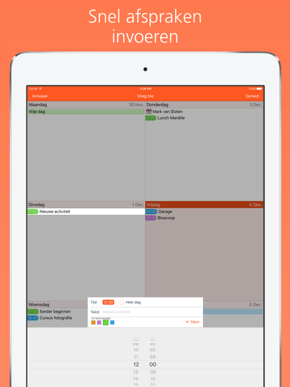 Easy Calendar iPad app afbeelding 2