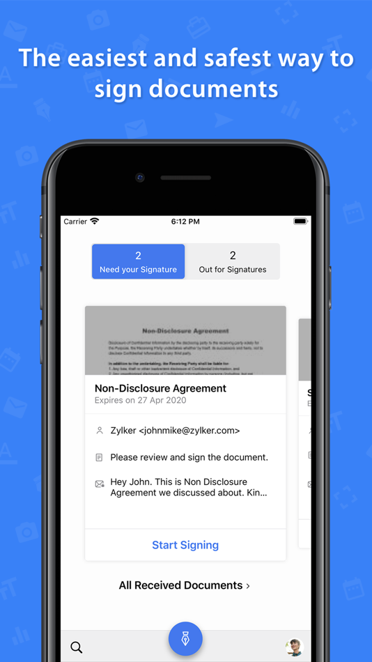 E-signature app - Zoho Sign - 5.4.2 - (iOS)