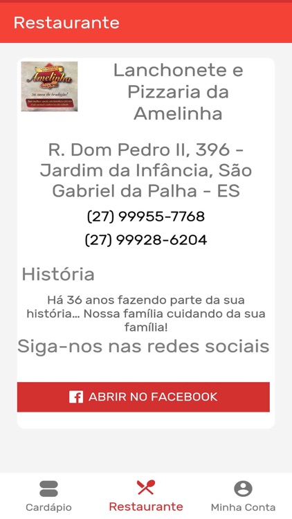 Amelinha lanchonete e pizzaria