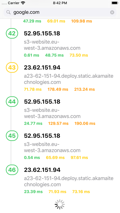 Screenshot #2 pour Traceroute - Ping IP Tool