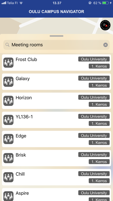 Oulu Campus Navigator Screenshot