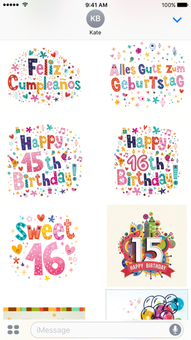 Happy Birthday Sticker Packのおすすめ画像2