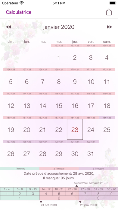 Screenshot #3 pour Calendrier de grossesse