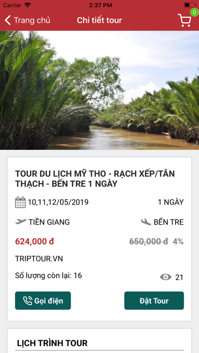 Screenshot #3 pour Triptour - Chợ tour trực tuyến