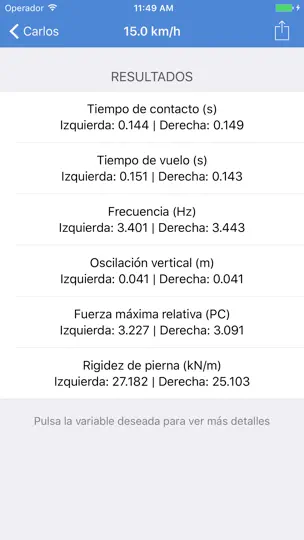 Captura de pantalla de Runmatic en iPhone 4