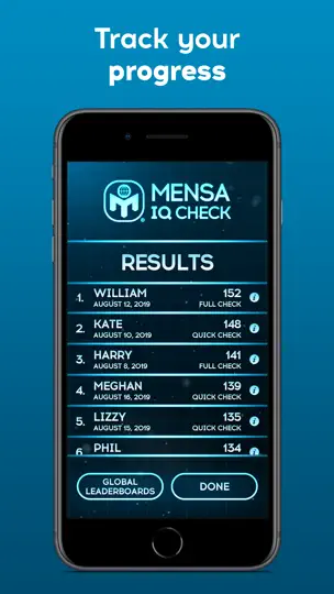 Captura de pantalla de Mensa IQ Check en iPhone 6