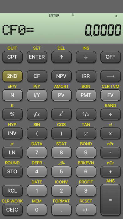BA Financial Calculator Screenshot on iOS