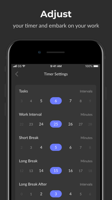 Focus Go – Time Management iPhone screenshot 4 - Productivity app