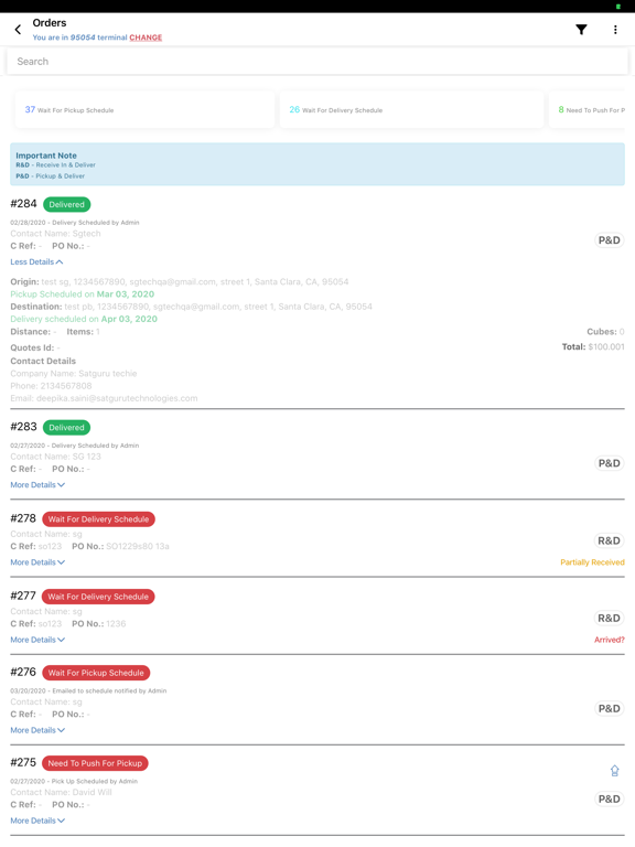 Justo Delivery iPad screenshot 4 - Productivity app