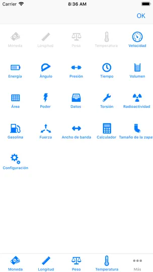 Captura de pantalla de IConvert - Unidad Y Divisas en iPhone 5