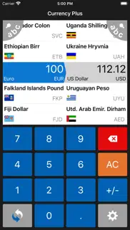 currency plus exchange rate iphone screenshot 1