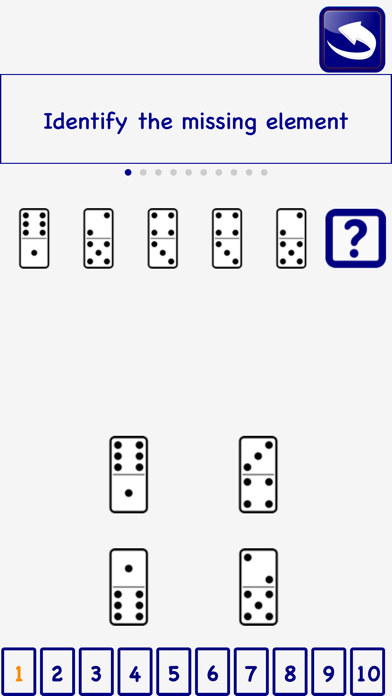 Domino psychotechnical test Screenshot